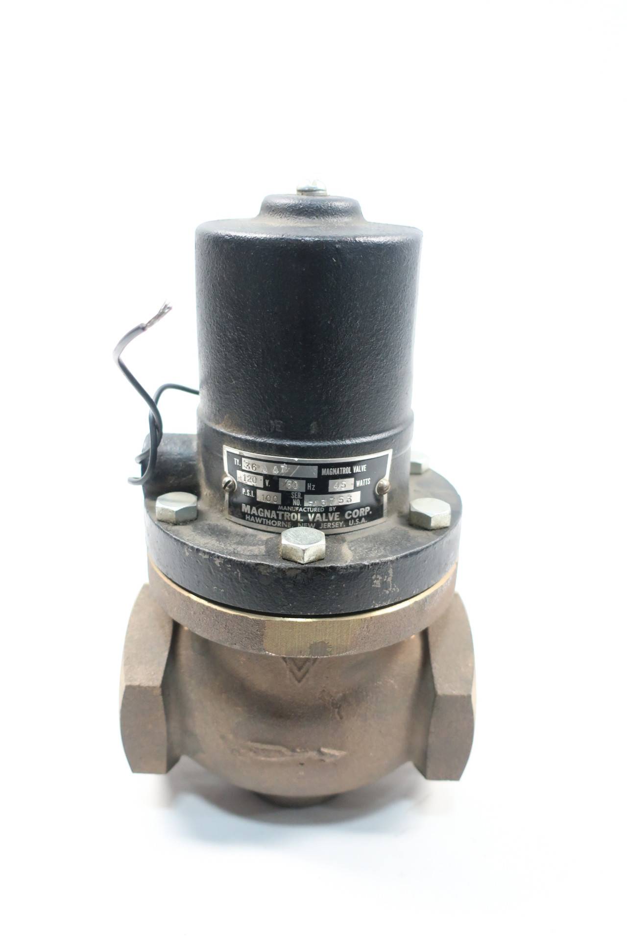 Magnatrol 36A47 Solenoid Valve 120vac 2in Npt