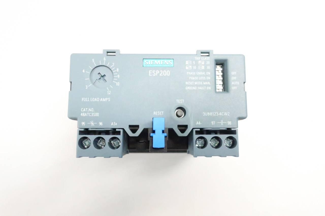 Siemens 48ATC3S00 Esp200 Solid State Overload Relay 3-12a 600v-ac