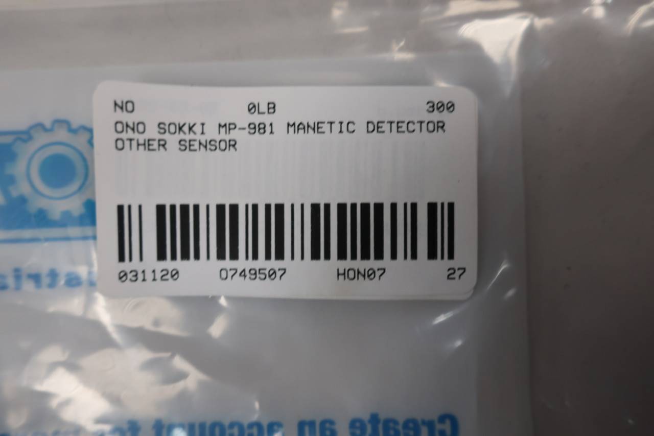 Ono Sokki Mp 981 Manetic Detector