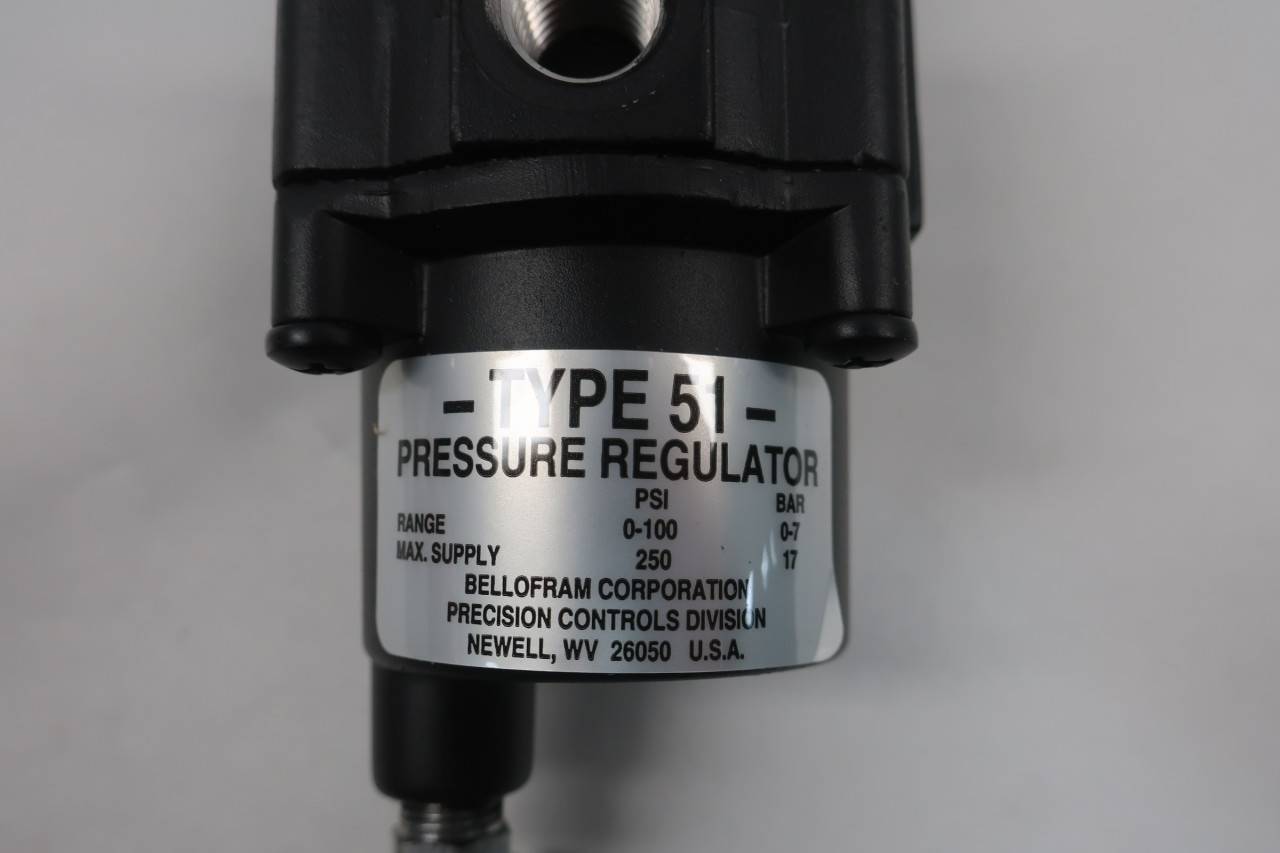 BELLOFRAM 960-177-000 Pneumatic Regulator 250PSI 0-100PSI 1/4IN NPT BELLOFRAM 960-177-000 Pneumatic Regulator 250PSI 0-100PSI 1/4IN NPT