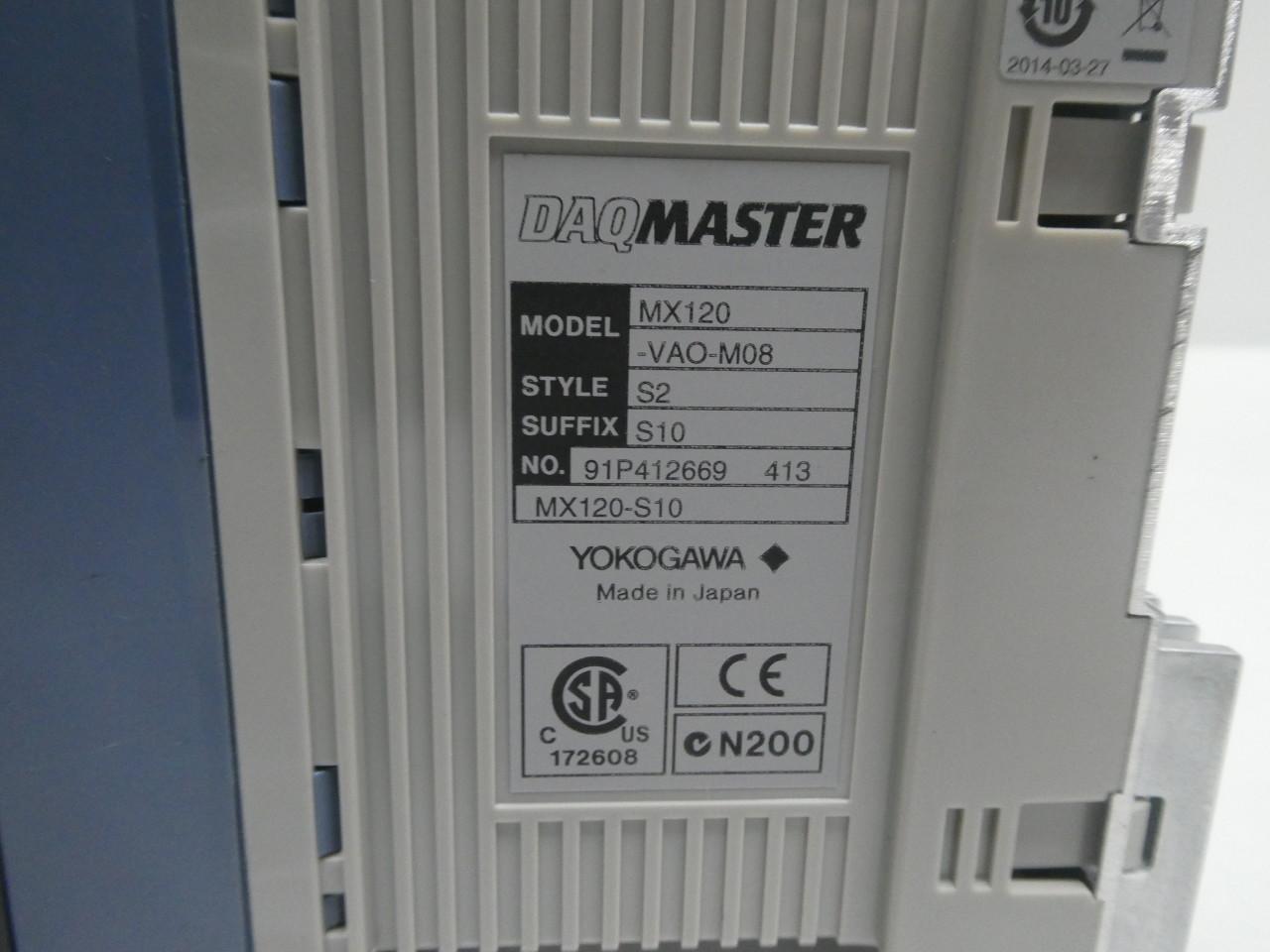 YOKOGAWA MX120-VAO-M08 DAQMASTER ANALOG OUTPUT MODULE