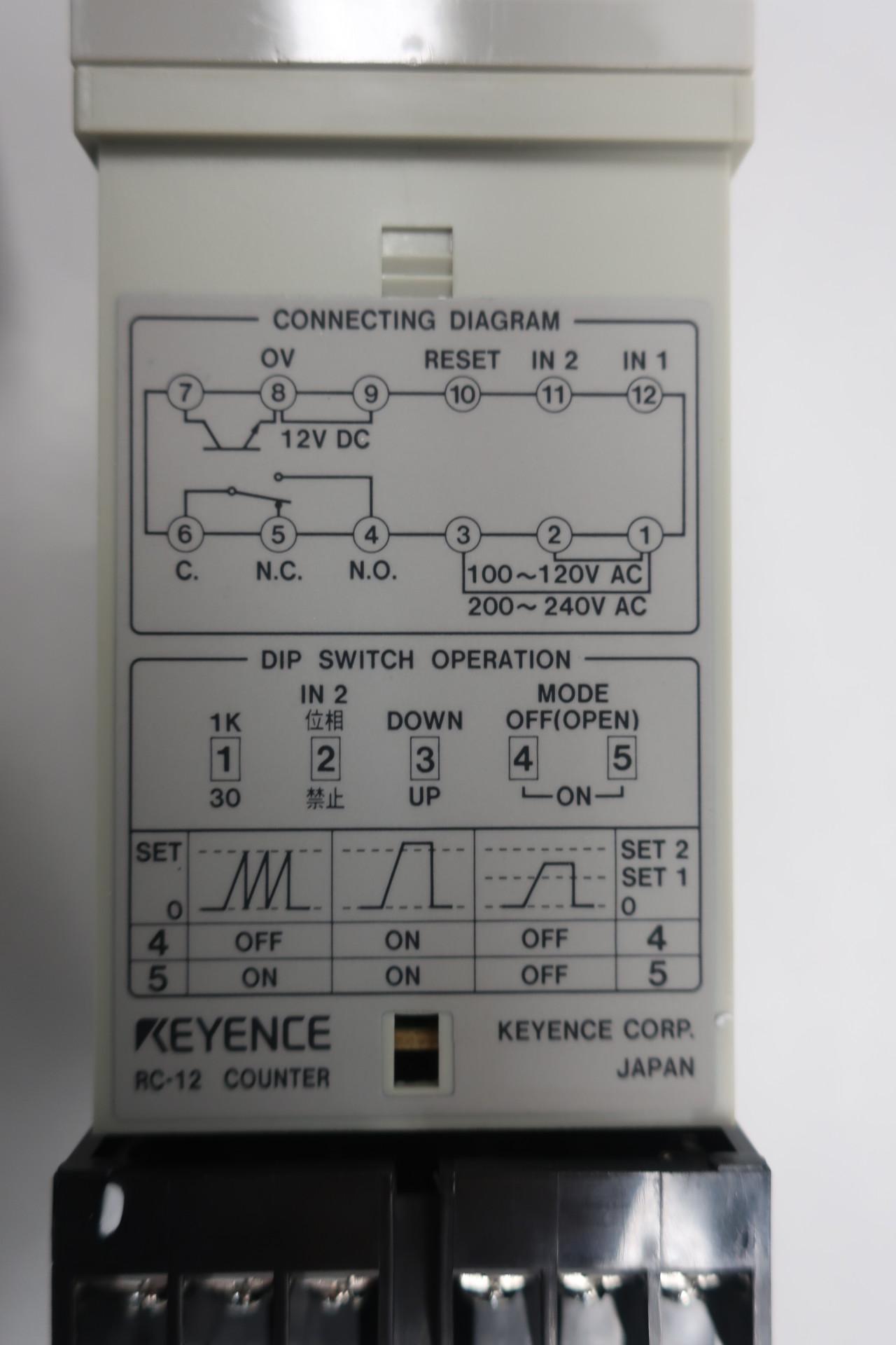 Keyence RC-12 Electric Preset Counter 100-240v-ac 12v-dc