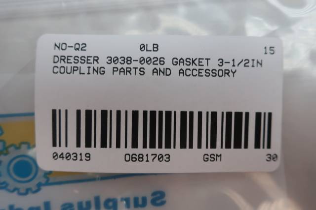 Dresser 3038 0026 Grade 27 Gasket