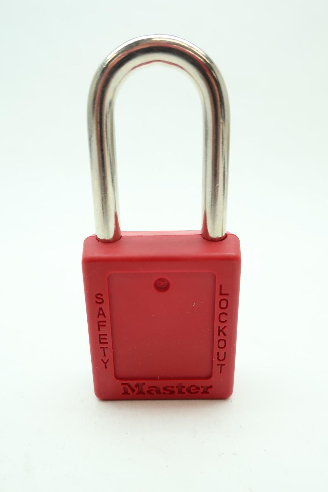 2x New Master Lock 410KARED Red Safety Lockout Padlock With Key 