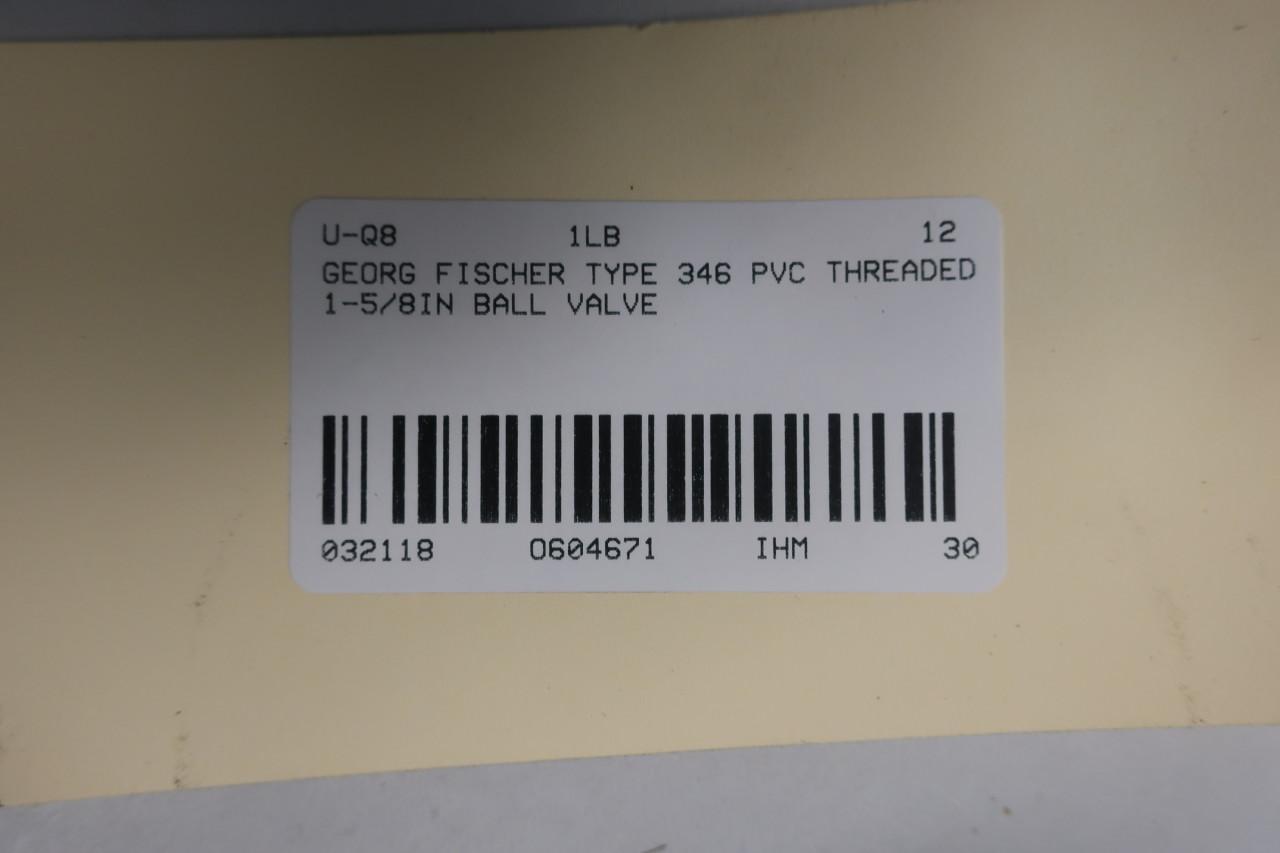 Georg Fischer TYPE 346 D50 Dn40 Pvc 1-1/2in Ball Valve