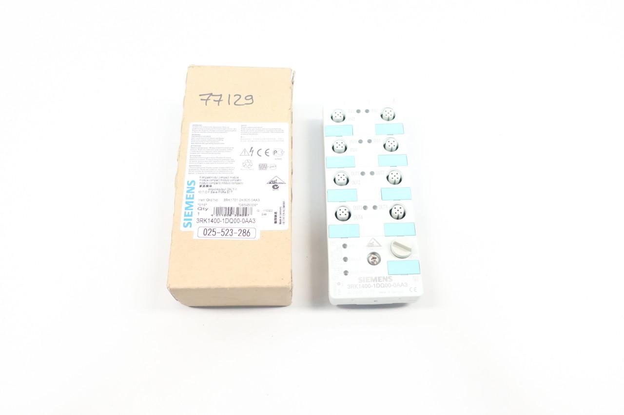 Siemens 3RK1400-1DQ00-0AA3 AS-i Compact Module K60 Digital, 4 DI/4 DQ, IP67 — PLCs