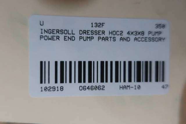 Ingersoll Dresser Hoc2 4x3x8 Pump Power End D646062