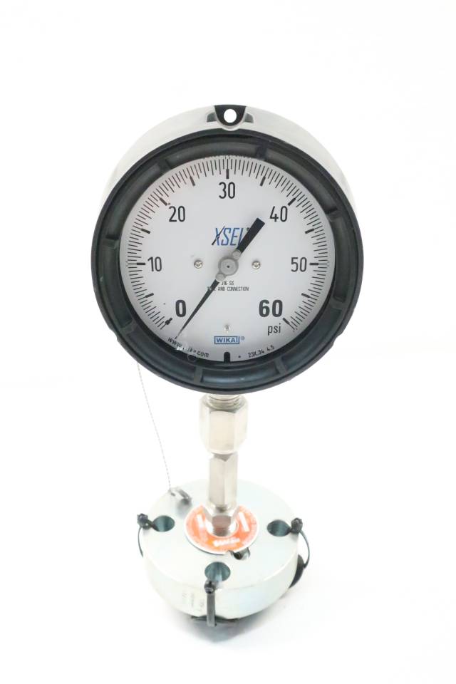 WIKA 23X.34 4.5 XSEL PRESSURE GAUGE W/ DIAPHRAGM SEAL 060PSI D625345