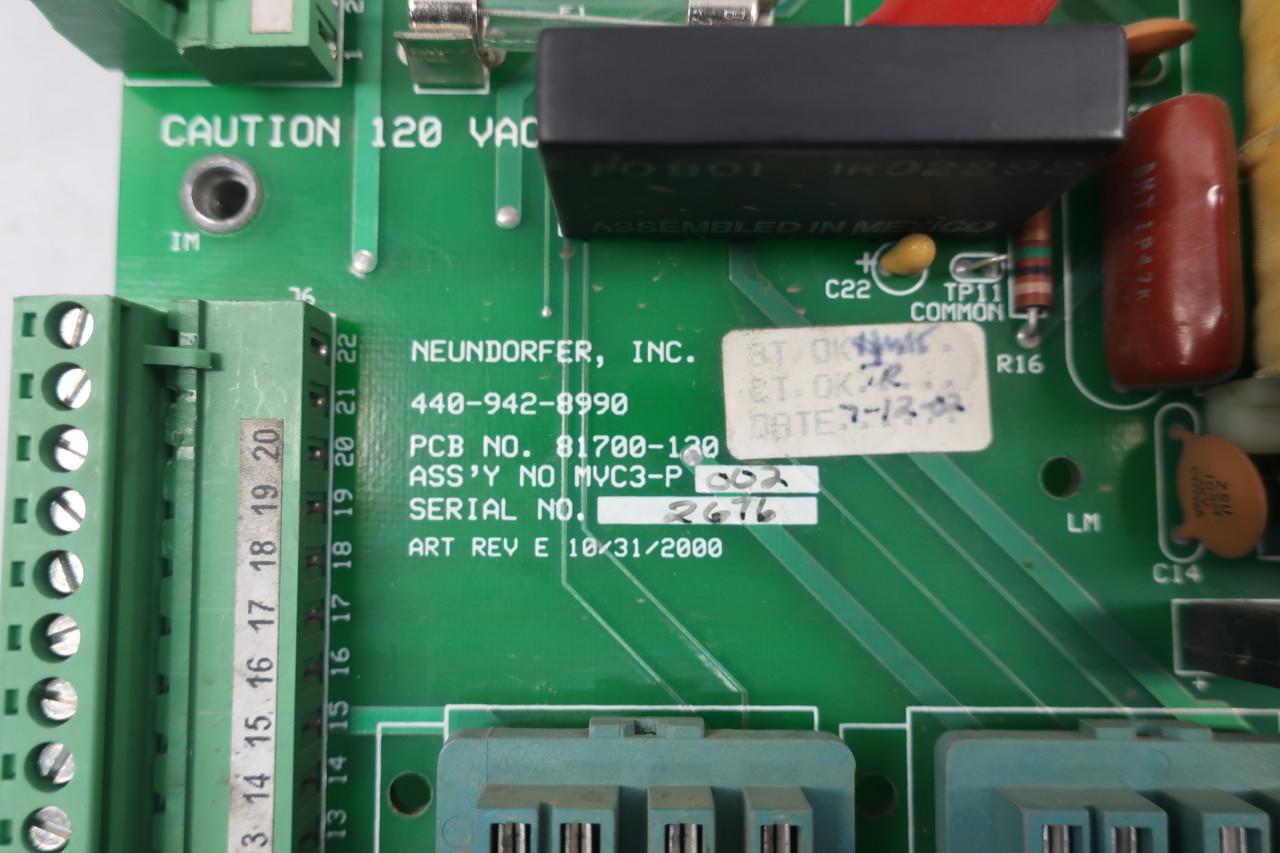 Neundorfer MVC3-P002 81700-130 Pcb Circuit Board 