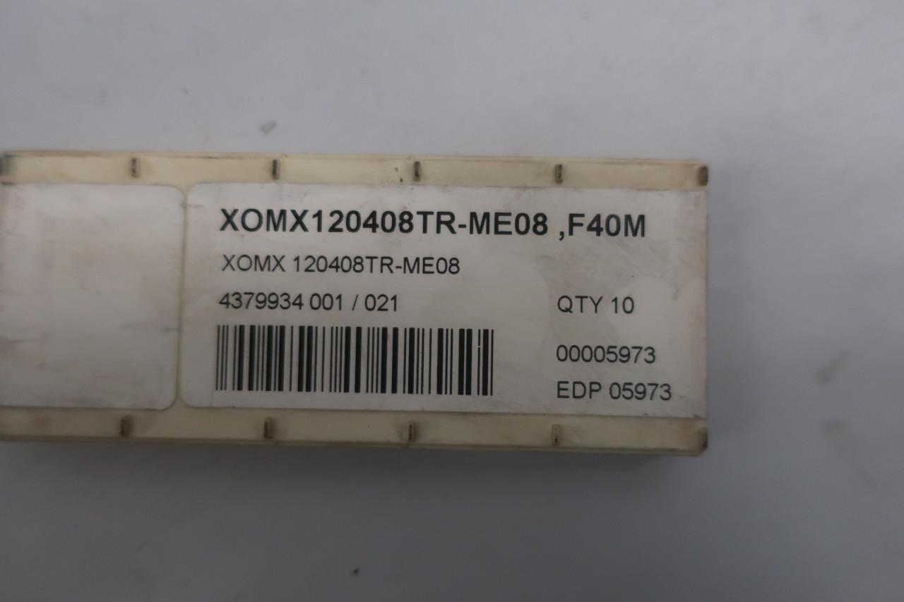 XOMX120408TR-ME08 F40M SECO Insert 10 New In Box EDP 05973 