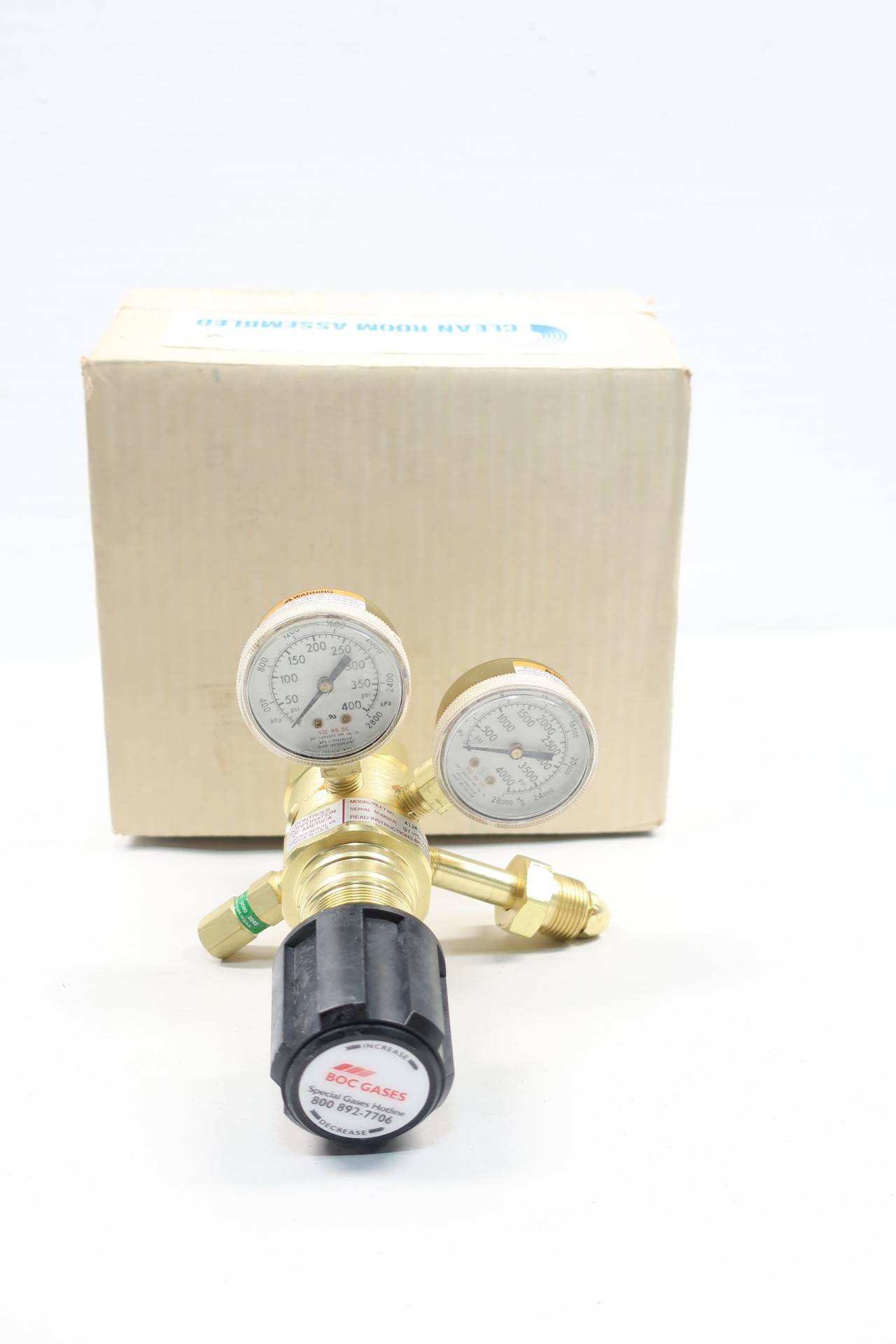 Concoa 4124301580 Dual Stage Brass Gas Regulator