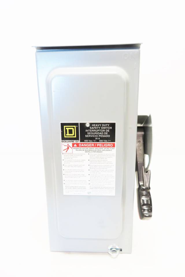 Square D HU361RB N 30A 600V 3-Phase Non-Fused Disconnect Switch, NEMA 3R Enclosure, New