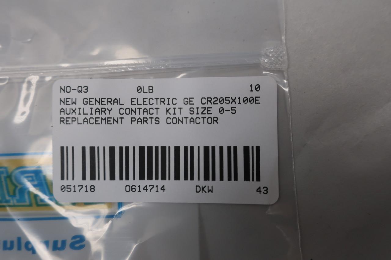NEW IN BOX GE GENERAL ELECTRIC CR205X100E AUXILIARY CONTACT SIZE 0 TO 5 IE10 