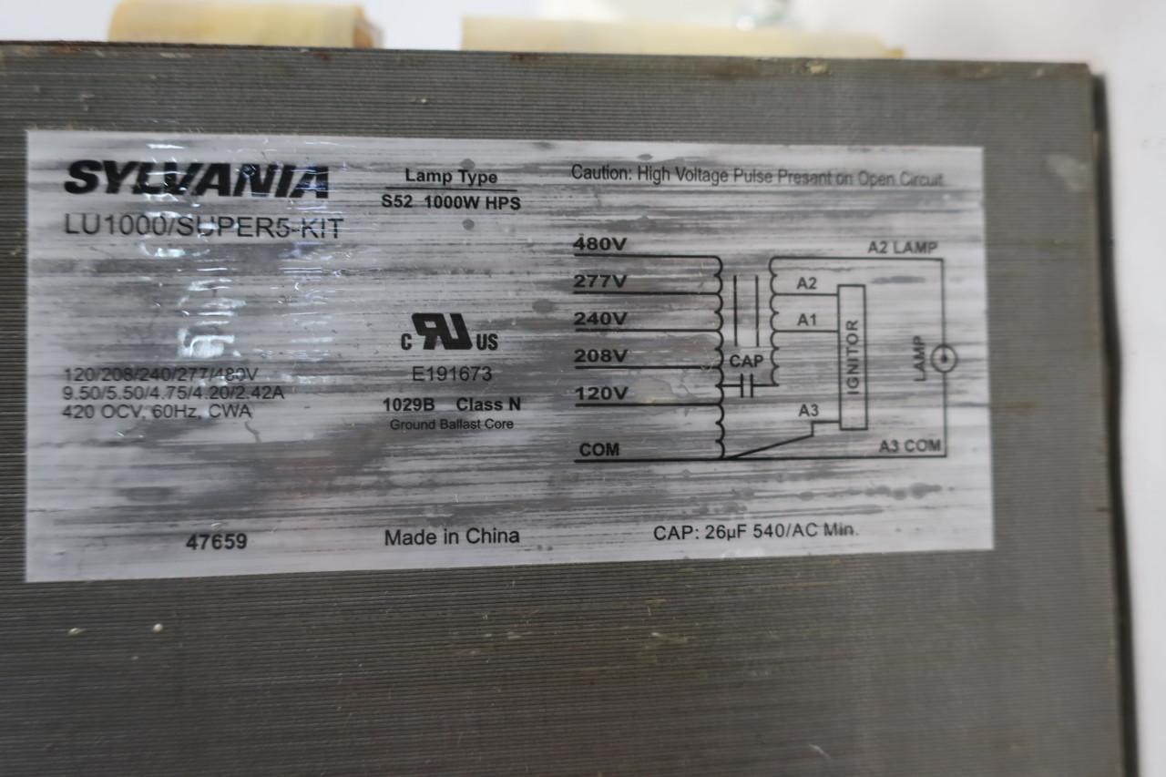 Ballast (alimentation) Metal Halide Sylvania 1000W - Pour éclairage Intense (neuf)