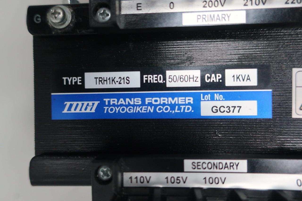 TOGI TRH1K-21S 1KVA 200/210/220V-AC 100/105/110V-AC VOLTAGE TRANSFORMER