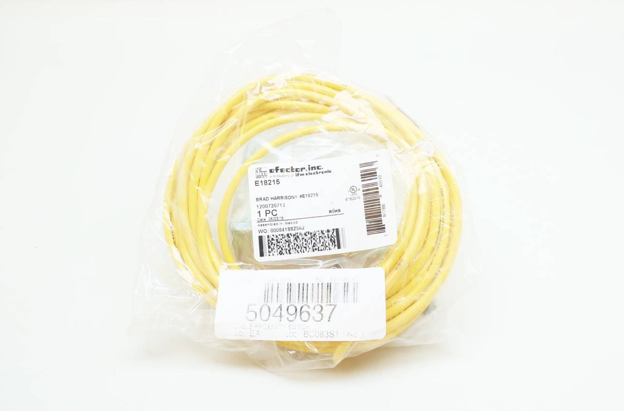 IFM EFECTOR E18215 5M 300V-AC CORDSET Cable 