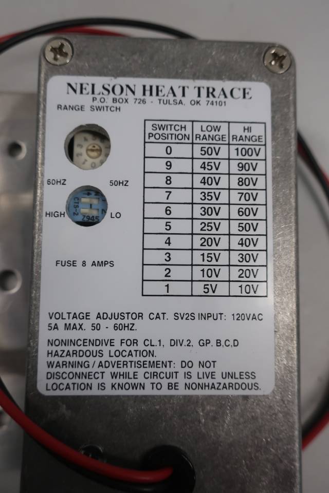 NELSON SV2S VOLTAGE ADJUSTER 110120VAC D663304