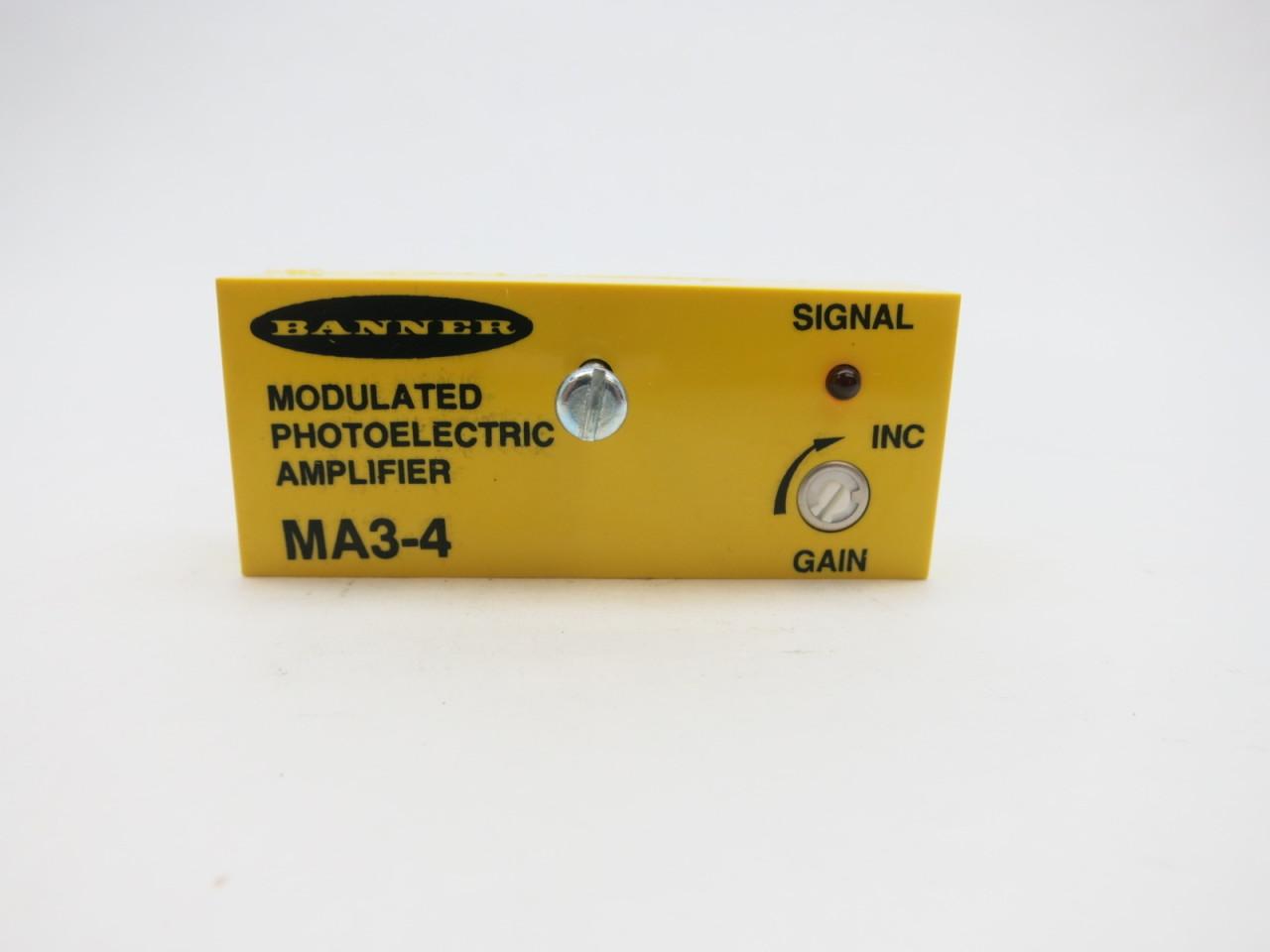 Modulated Photoelectric Amplifier Banner MA3-4P Loc 20A 