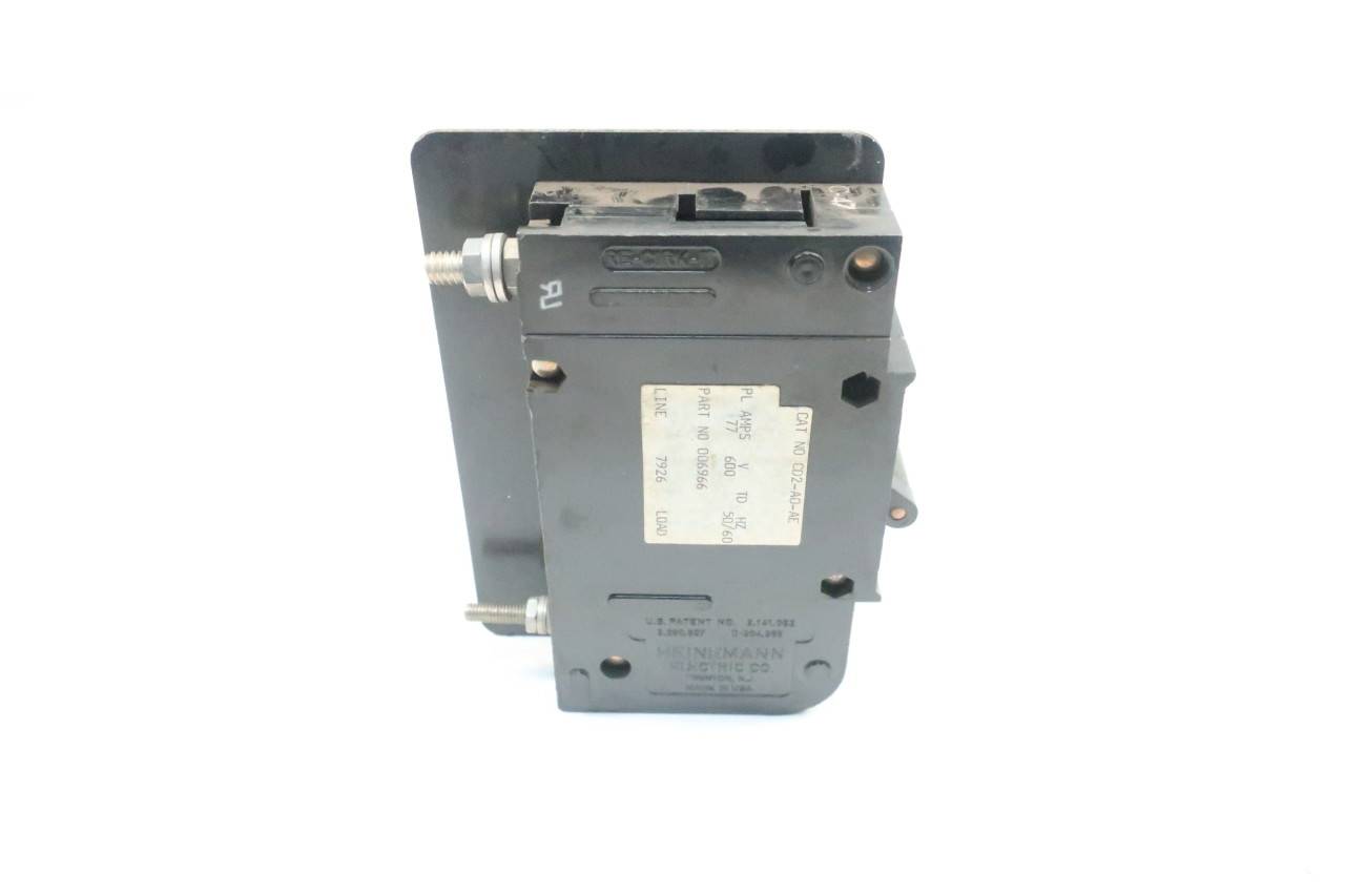 Heinemann Cd2 Ao Ae 77a 2p Circuit Breaker 600v Ac