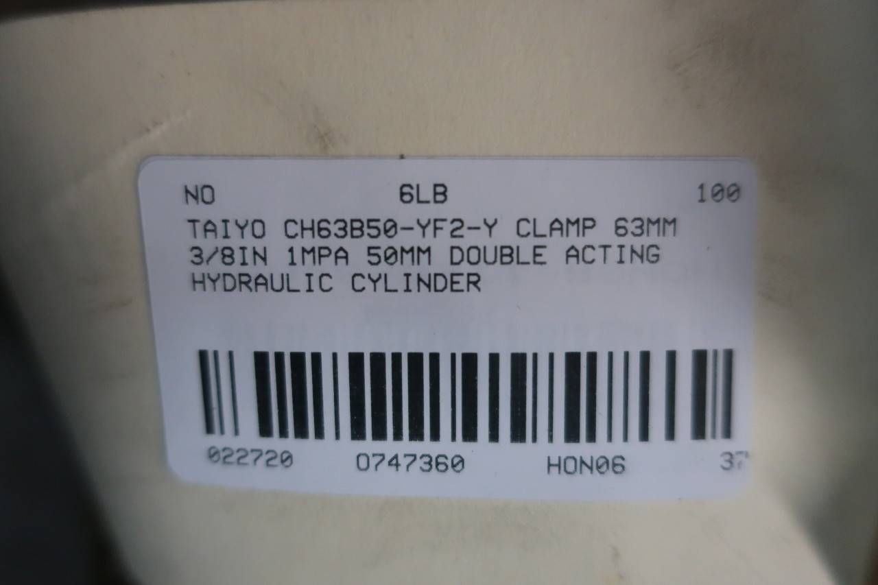TAIYO CH63B50-YF2-Y CL2MC2 Pneumatic CLAMP Cylinder 63MM 3/8IN 1MPA 30MM 