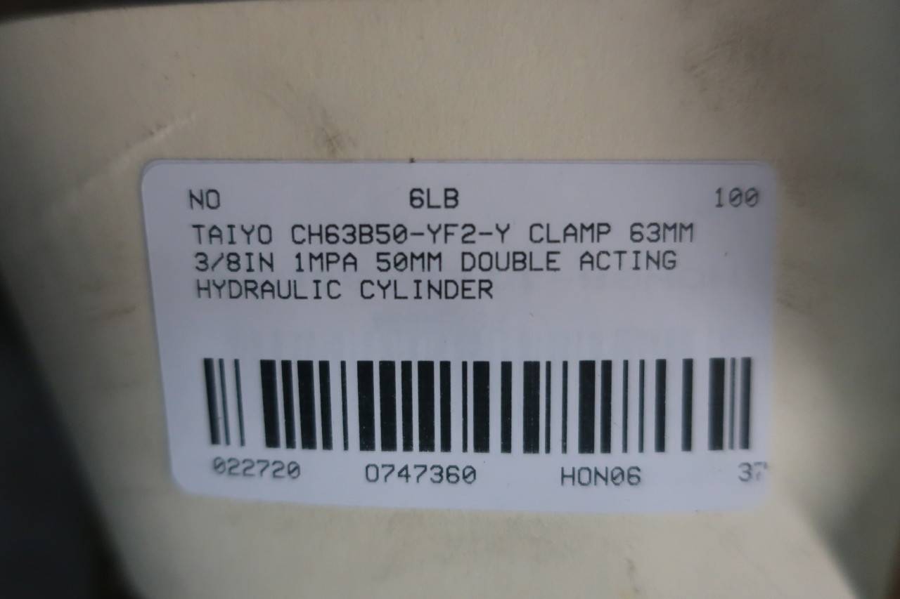 TAIYO CH63B50-YF2-Y CL2MC2 Pneumatic CLAMP Cylinder 63MM 3/8IN 1MPA 30MM TAIYO CH63B50-YF2-Y CL2MC2 Pneumatic CLAMP Cylinder 63MM 3/8IN 1MPA 30MM