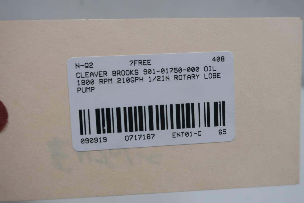 Cleaver Brooks 901-01750-000 Oil Pump 1800 Rpm 210gph 1/2in 