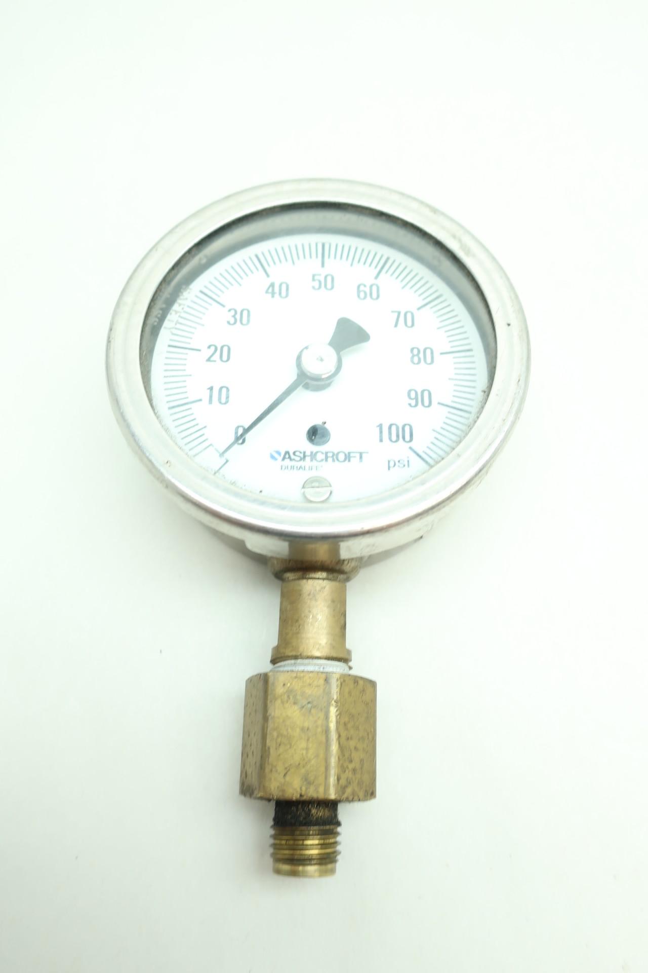 Details about   Ashcroft 8923-30PSI Fillable Pressure Gauge 30PSI 2-1/2" Dial 1/2"NPT  USED 