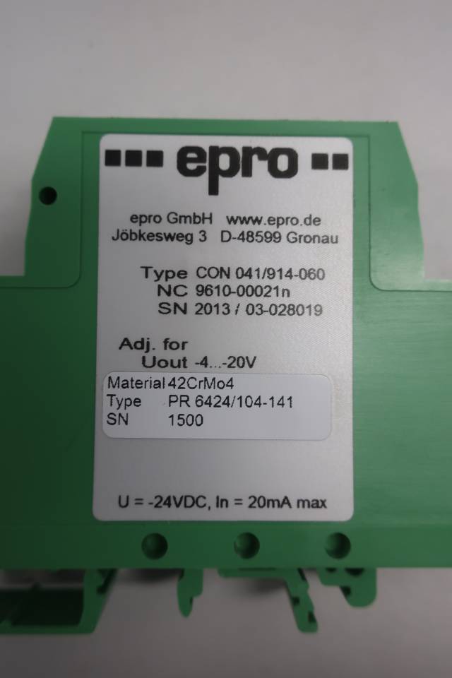 EPRO PR 6423/104141 EDDY CURRENT DISPLACEMENT SENSOR D653512