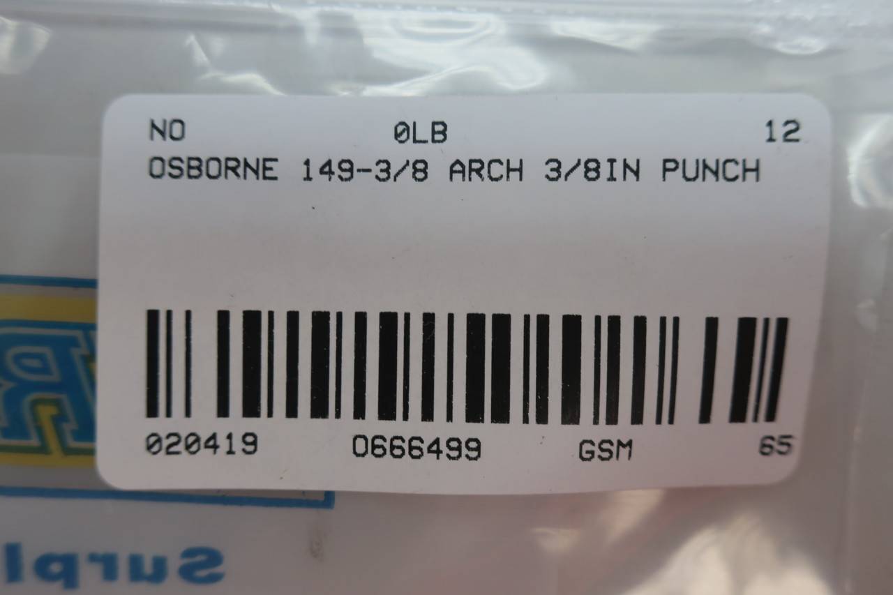 Osborne 149 Arch Punch 3/8IN D666499 
