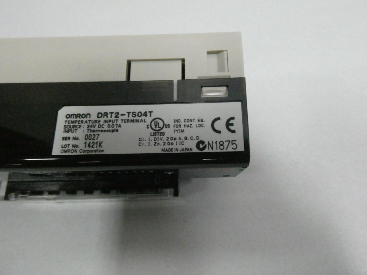 OMRON DRT2-TS04T TEMPERATURE INPUT TERMINAL AND CONTACT BLOCK