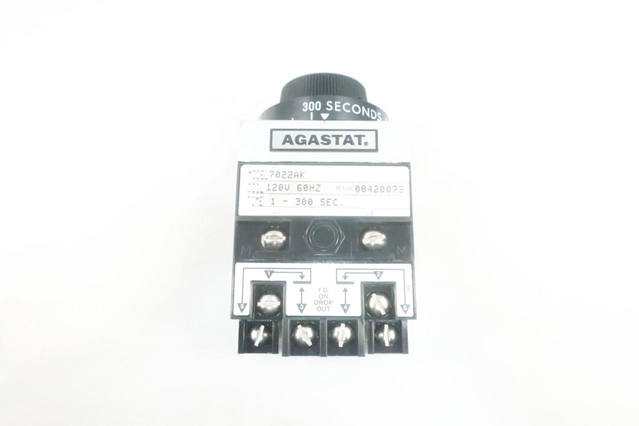 Agastat 7022AK Timing Timer Relay 120 VAC 1-300 Seconds for sale online 