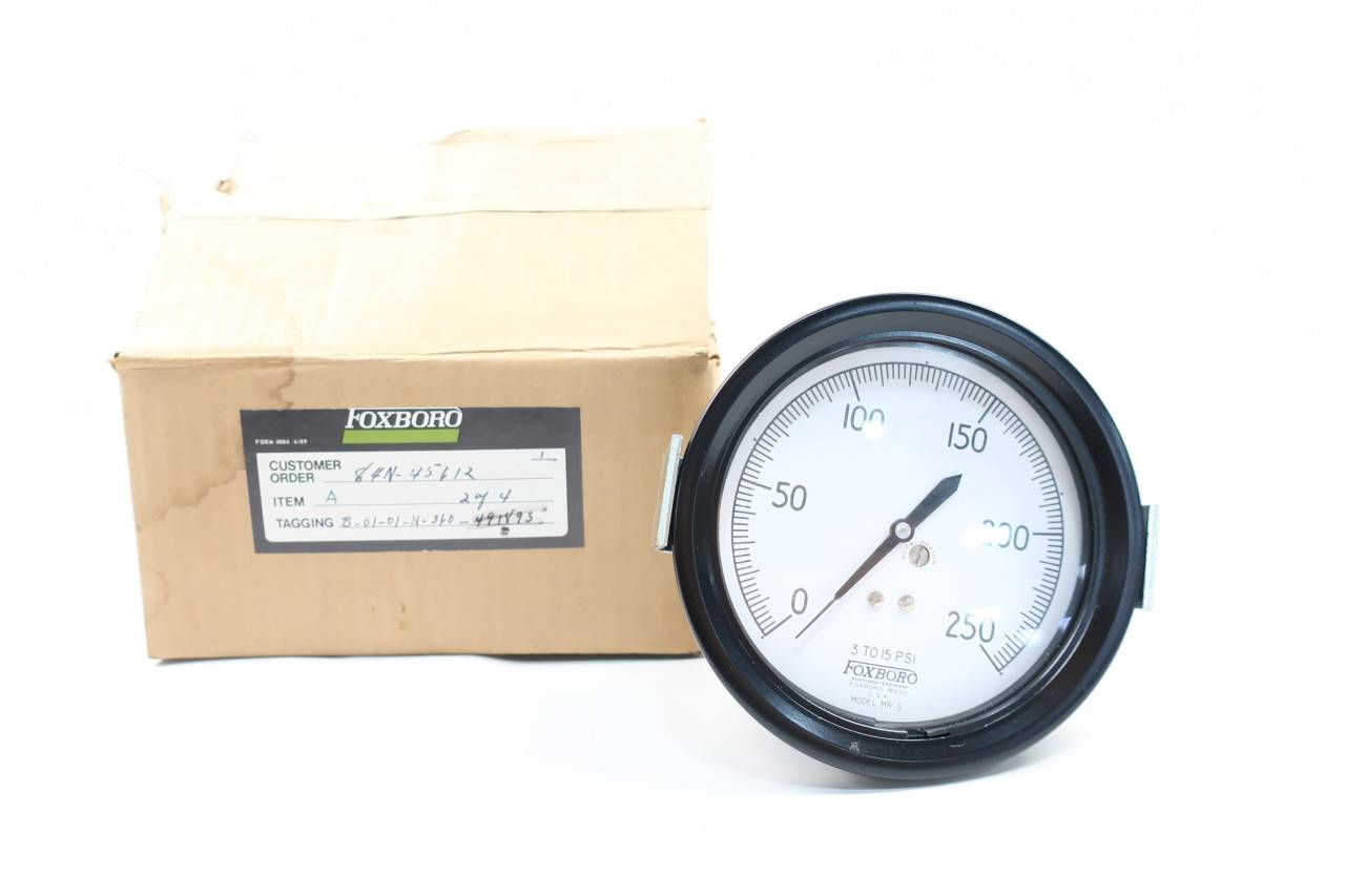 FOXBORO MR-S Pressure Gauge 4-1/2IN 1/4IN NPT FOXBORO MR-S Pressure Gauge 4-1/2IN 1/4IN NPT