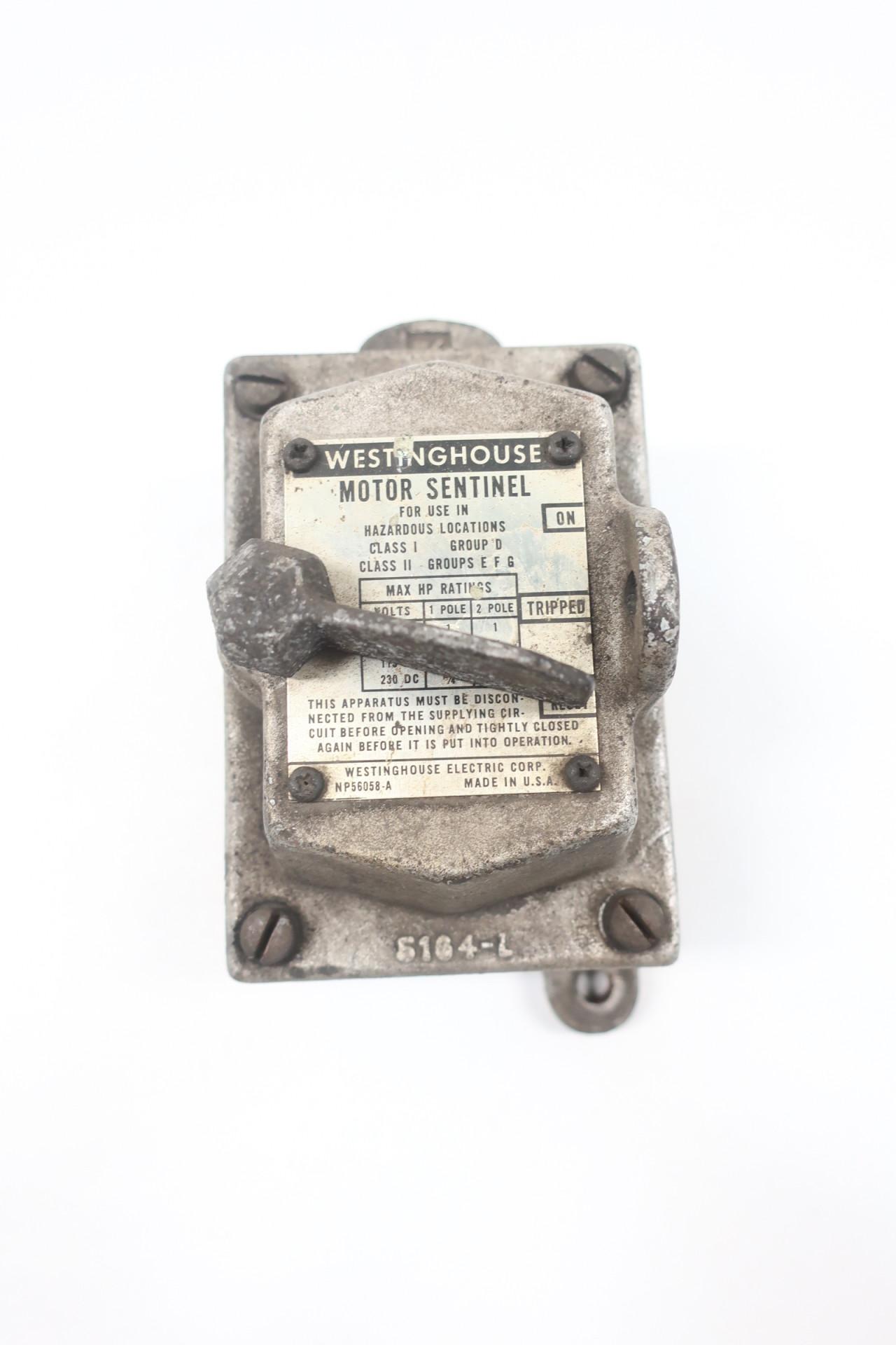 WESTINGHOUSE MOTOR SENTINEL 1HP MANUAL STARTER
