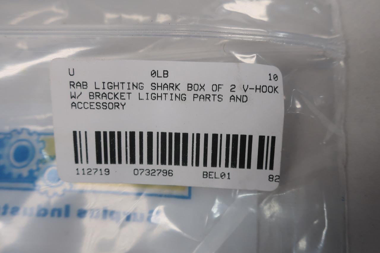 Box Of 2 Rab Lighting Shark V-hook W/ Bracket 