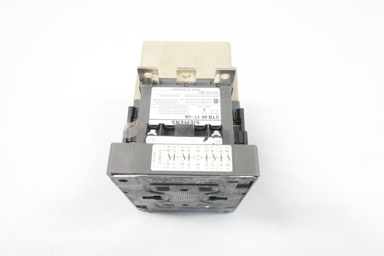 Details about   Siemens 3TB4817-0AA8 Size 3 Contactor 120v-ac 90a Amp 50hp 