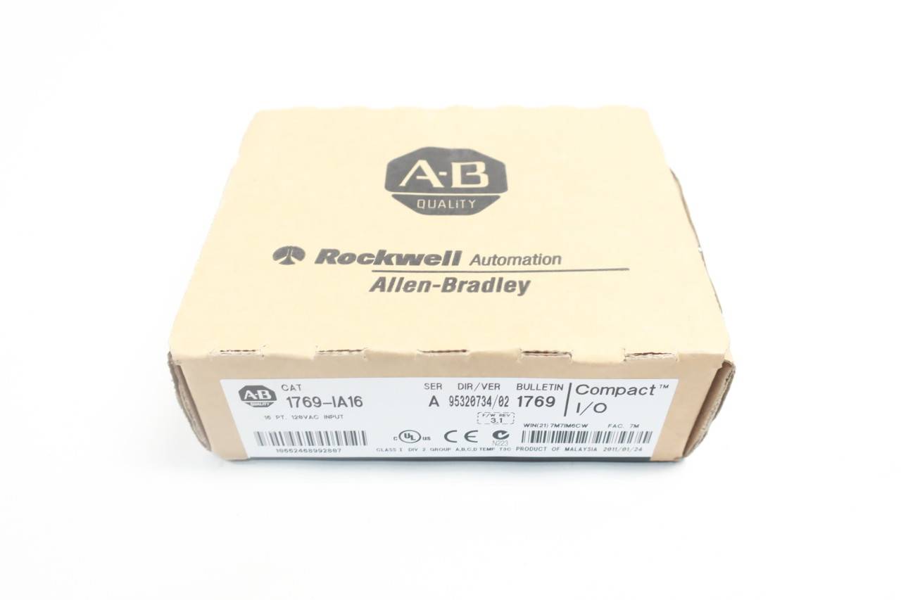 Allen Bradley 1769IA16 Compactlogix I/o Input Module 120vac
