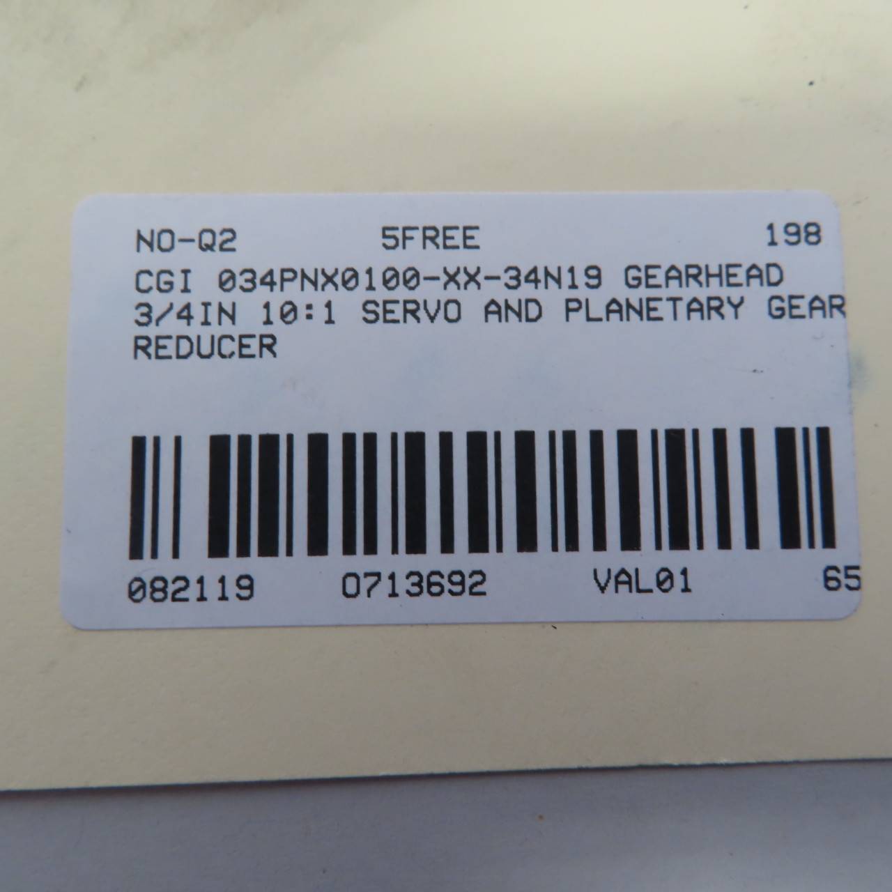 CGI 034PNX0100-XX-34N19 Planetary Gearhead 10:1 CGI 034PNX0100-XX-34N19 Planetary Gearhead 10:1