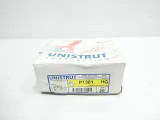BOX OF 25 UNISTRUT P1381 HG ANGLE BRACKET 90DEG 4-HOLE