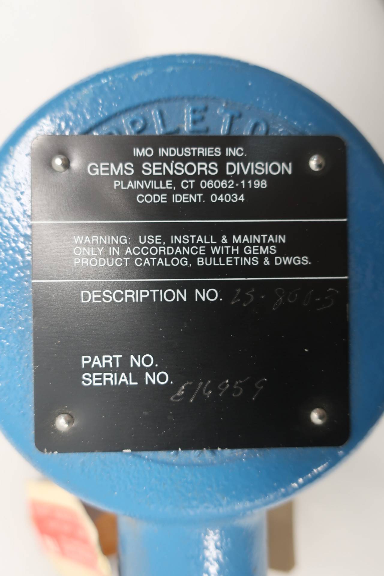 GEMS LS-800-3 Level Float Switch 