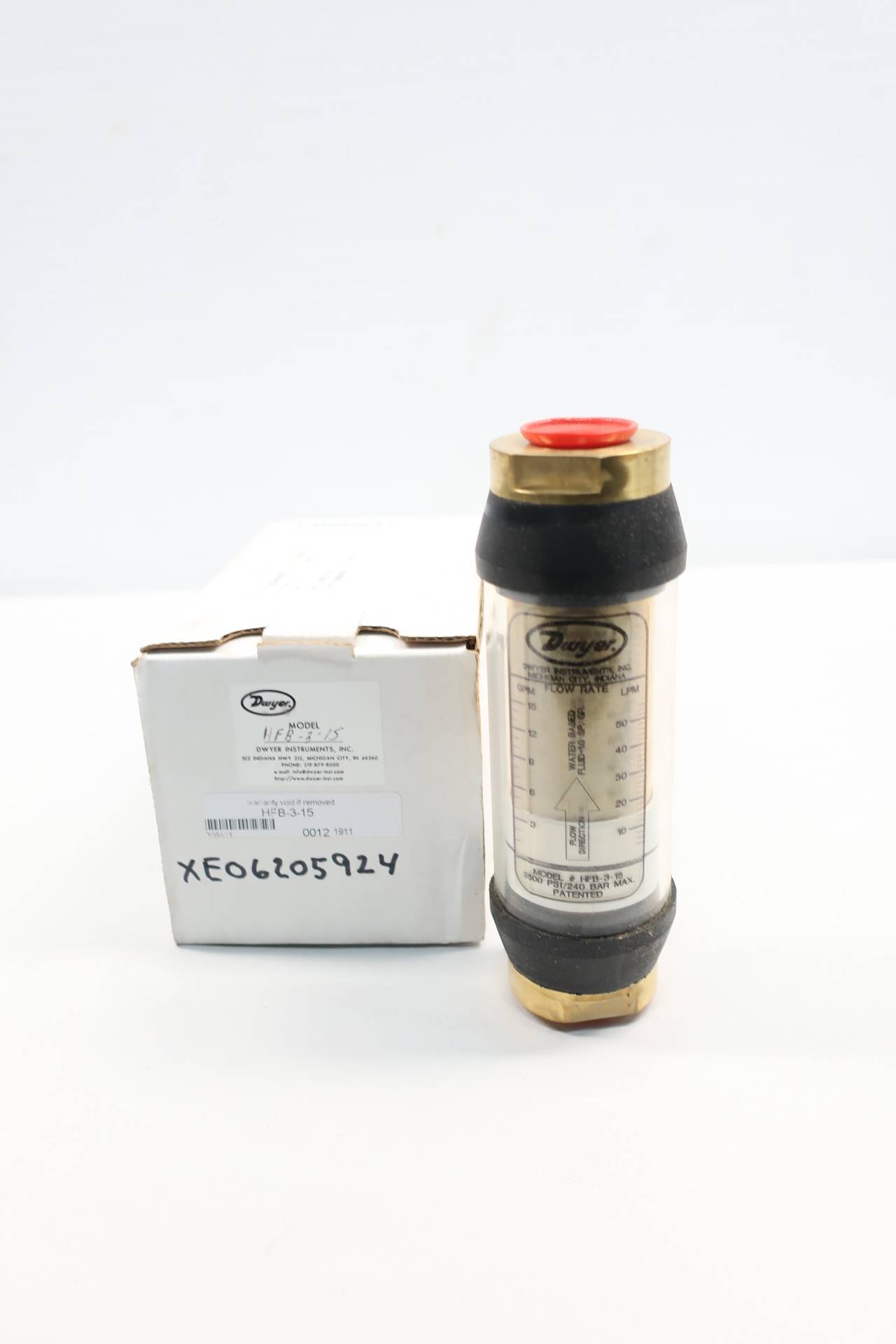 Dwyer HFB315 Variable Area Flow Meter 315gpm