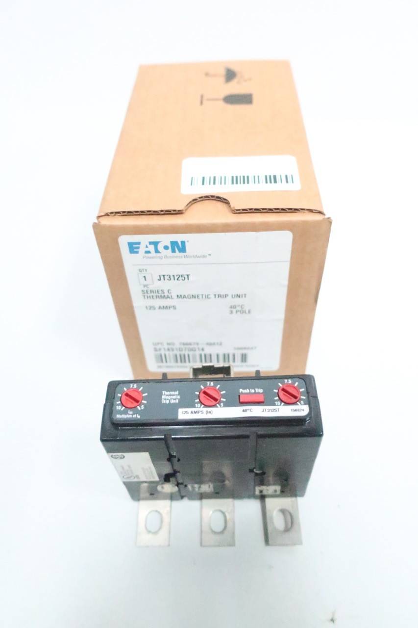 Eaton JT3125T Thermal Trip Unit 3p 125a Amp