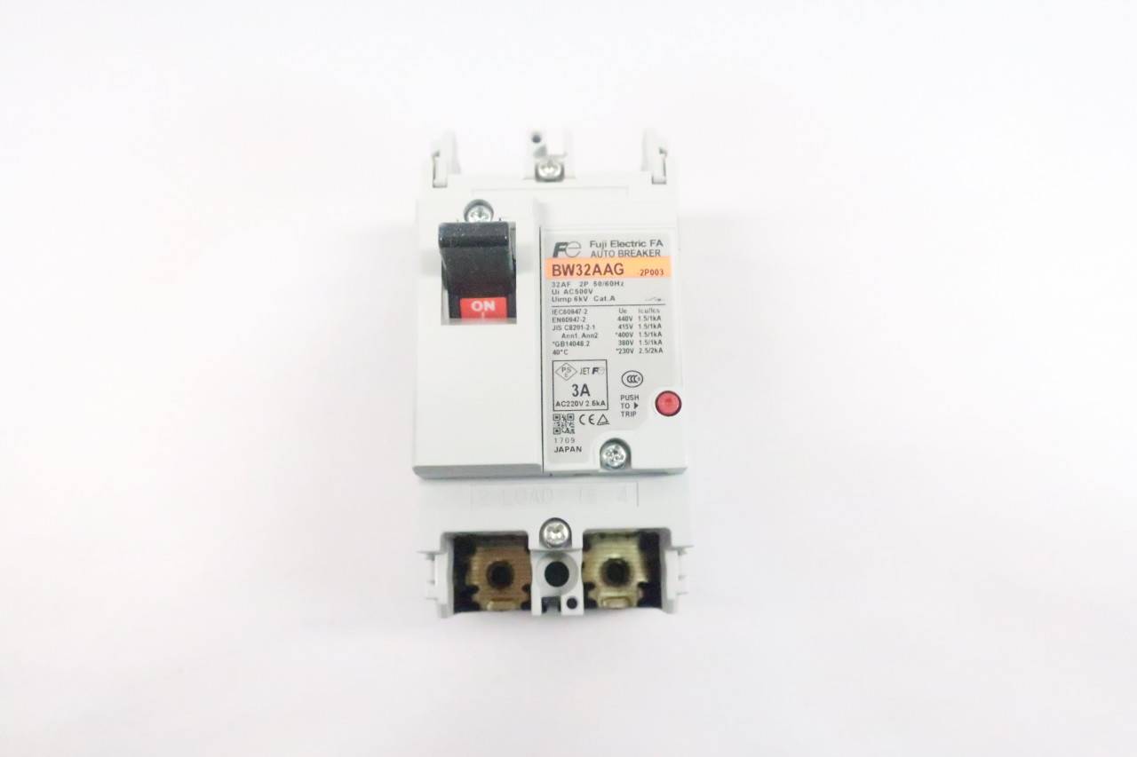 Fuji BW32AAG2P003 Miniature Circuit Breaker 2p 3a Amp 220vac