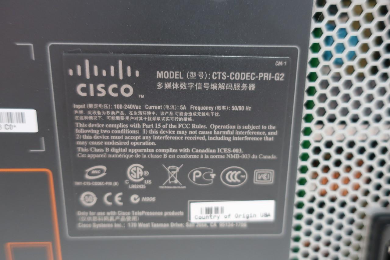 Details about   Cisco Systems CTS-CODEC-PRI-G2 Anatel HDMI Video Telepresence Primary Codec Unit 