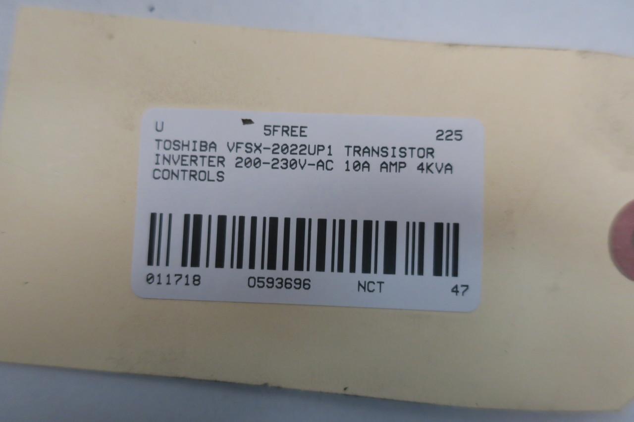 Toshiba 200V 2.2kW Transistor Inverter VFSX-2022UP1 