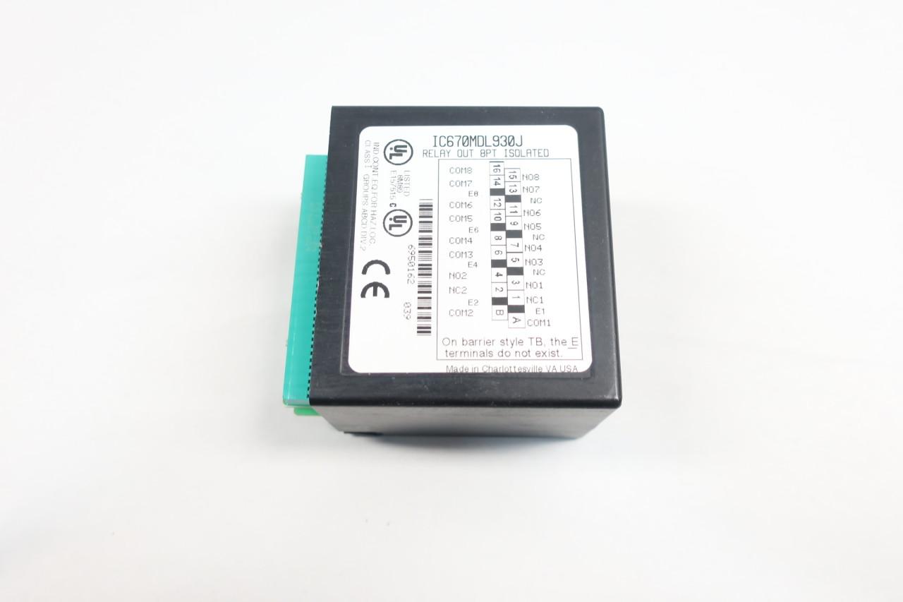 Ge Fanuc IC670MDL930J Relay Output Module 8pt Isolated 