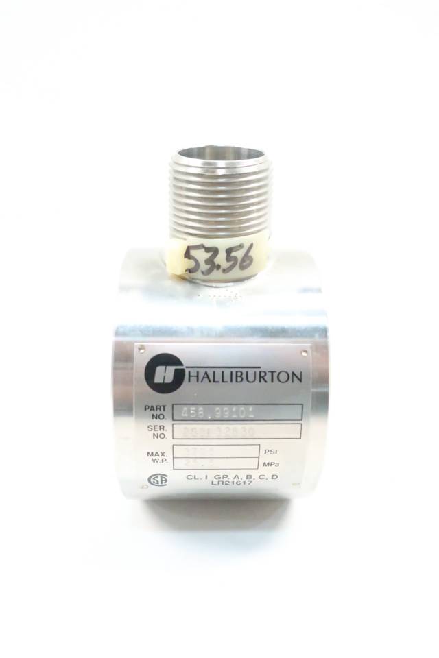 HALLIBURTON 458.99101 EZIN STAINLESS TURBINE FLOW METER 2IN D627518