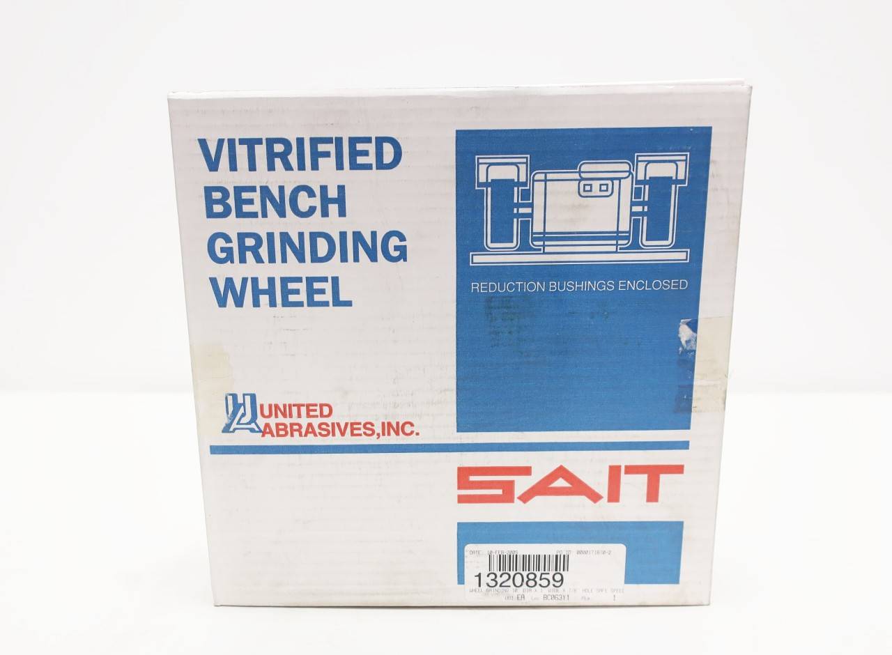United Abrasives-SAIT 28041 10 by 1 by 1-1//4 A60X Bench Grinding Wheel Vitrified 1-Pack