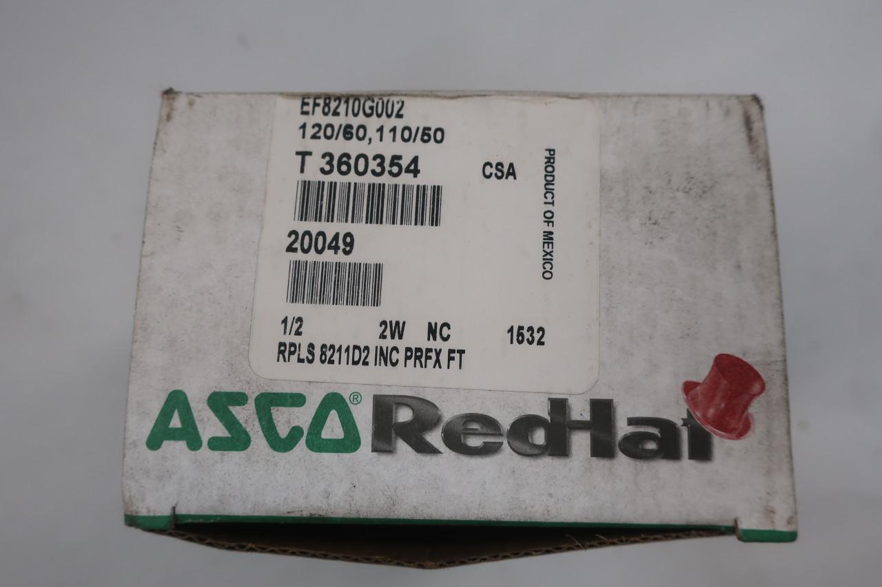 ASCO RedHat EF8210G002 NC 1/2" Solenoid Valve 60 day warranty 